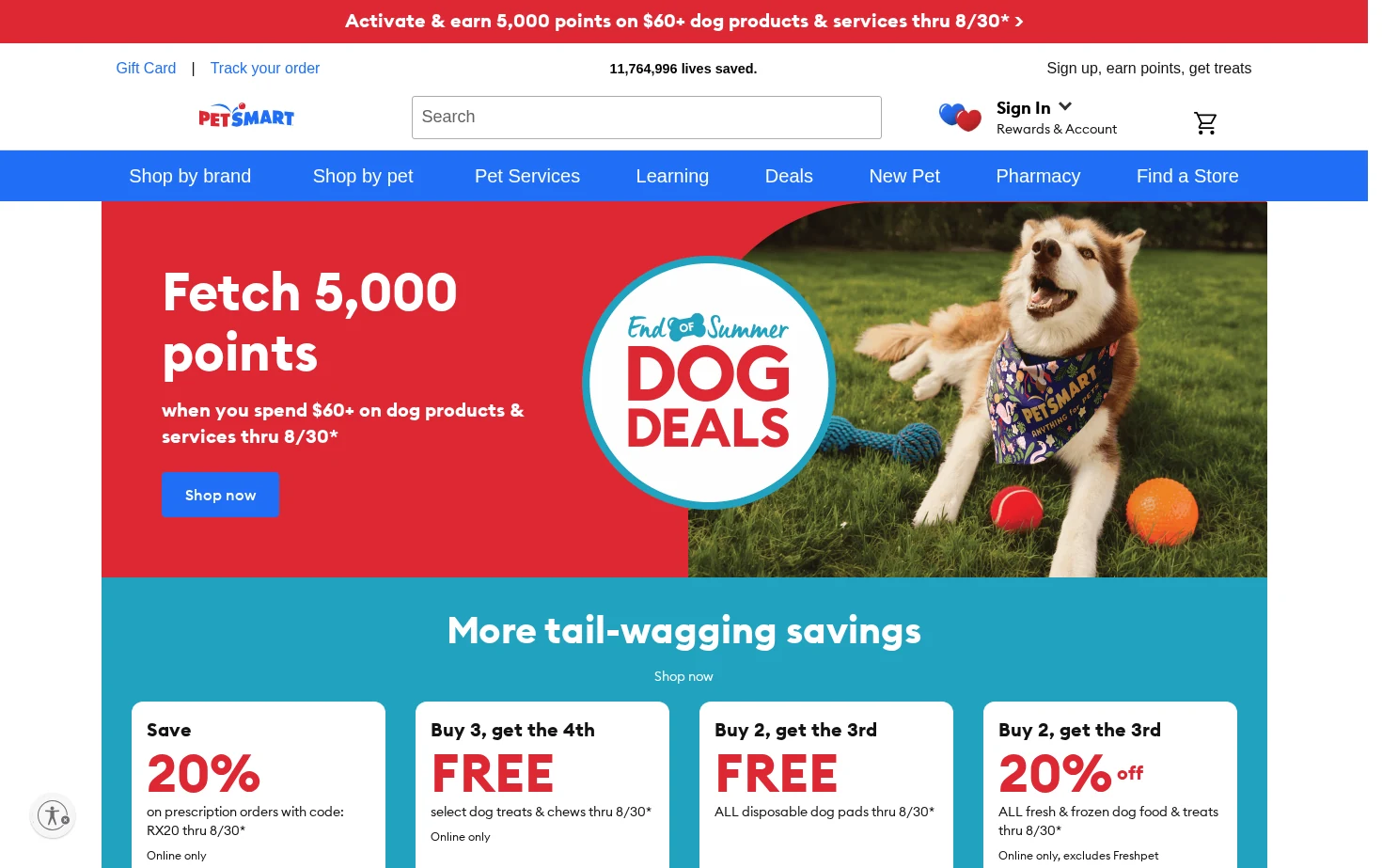 PetSmart 页面快照